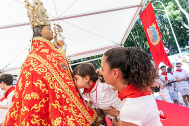 Fotos de la ofrenda foral a San Fermín.
