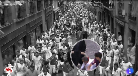 Vídeo de los momentos más peligrosos de los Jandilla a su paso por la Estafeta