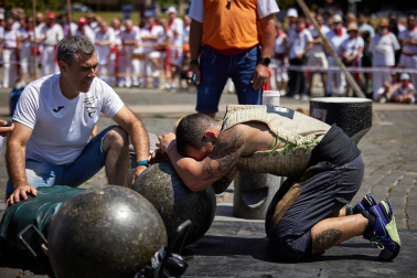 Fotos de la jornada de herri kirol este 13 de julio de los Sanfermines de 2023.