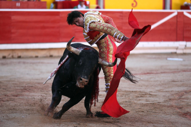 ANDRÉS ROCA REY, en la séptima corrida de la Feria del Toro de San Fermín 2023./