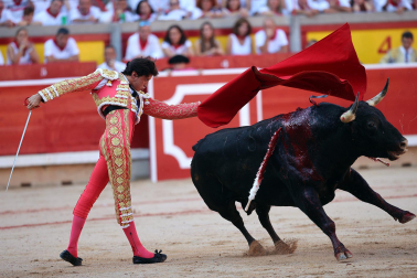 ANDRÉS ROCA REY, en la séptima corrida de la Feria del Toro de San Fermín 2023./