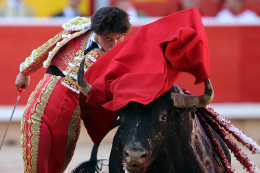 ANDRÉS ROCA REY, en la séptima corrida de la Feria del Toro de San Fermín 2023./
