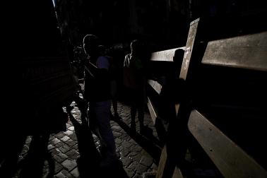 Retirada del vallado tras el último encierro de San Fermín