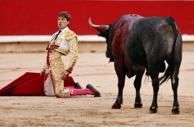 Fotos de la octava y última corrida de la Feria de San Fermín./