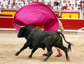 Fotos de la octava y última corrida de la Feria de San Fermín./