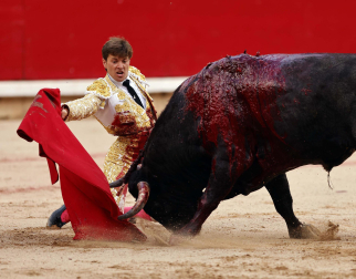 Fotos de la octava y última corrida de la Feria de San Fermín./