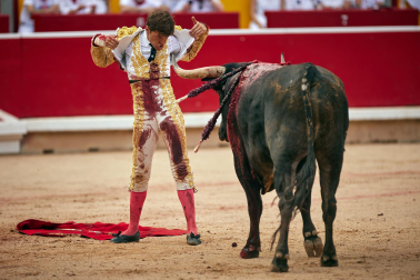 Fotos de la octava y última corrida de la Feria de San Fermín./
