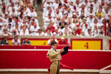 Fotos de la octava y última corrida de la Feria de San Fermín./