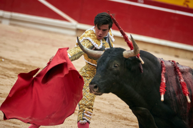 Fotos de la octava y última corrida de la Feria de San Fermín./