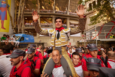 Fotos de la octava y última corrida de la Feria de San Fermín./