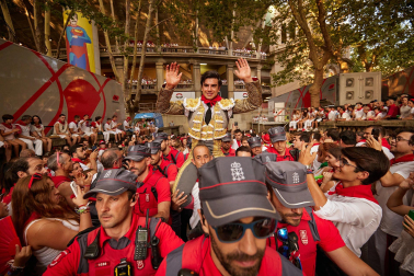 Fotos de la octava y última corrida de la Feria de San Fermín./