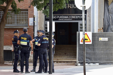 Imagen del derrumbe de un edificio en Logroño./