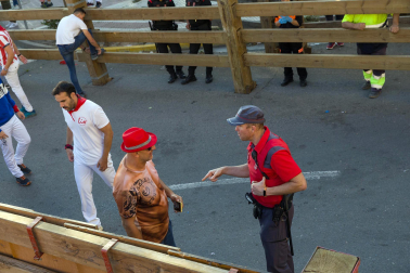Imágenes del segundo encierro de las fiestas de Tudela 2023