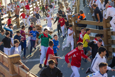 Imágenes del segundo encierro de las fiestas de Tudela 2023