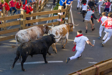 Imágenes del segundo encierro de las fiestas de Tudela 2023