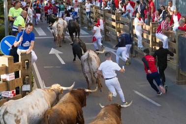 Imágenes del segundo encierro de las fiestas de Tudela 2023