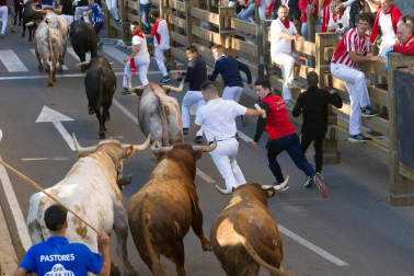 Imágenes del segundo encierro de las fiestas de Tudela 2023