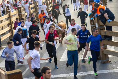 Imagen del cuarto encierro de las fiestas de Tudela