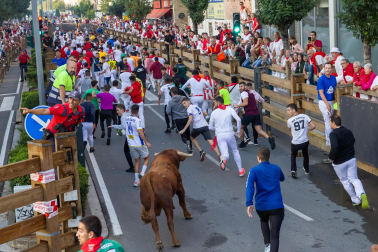 Imagen del cuarto encierro de las fiestas de Tudela