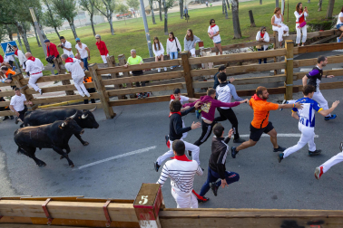 Imagen del cuarto encierro de las fiestas de Tudela