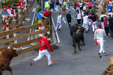 Imagen del cuarto encierro de las fiestas de Tudela