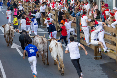 Imagen del cuarto encierro de las fiestas de Tudela
