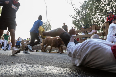 Imagen del cuarto encierro de las fiestas de Tudela
