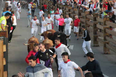 Imagen del cuarto encierro de las fiestas de Tudela