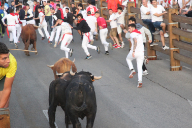 Imagen del cuarto encierro de las fiestas de Tudela