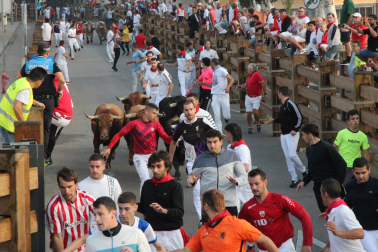 Imagen del cuarto encierro de las fiestas de Tudela