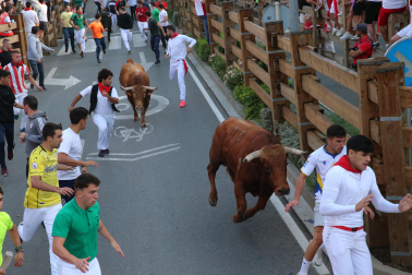 Imagen del cuarto encierro de las fiestas de Tudela