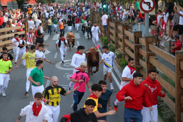 Imagen del cuarto encierro de las fiestas de Tudela