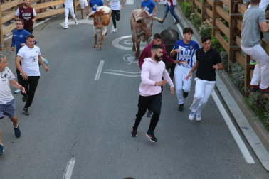 Imagen del cuarto encierro de las fiestas de Tudela