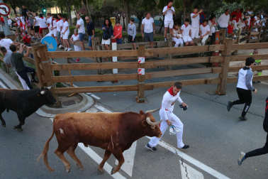 Imagen del cuarto encierro de las fiestas de Tudela