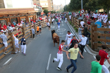 Imagen del cuarto encierro de las fiestas de Tudela