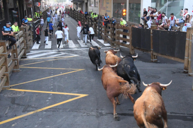 Imagen del cuarto encierro de las fiestas de Tudela