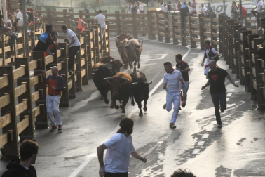 Imagen del cuarto encierro de las fiestas de Tudela