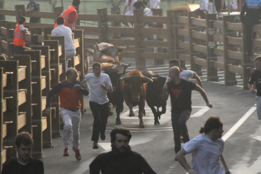 Imagen del cuarto encierro de las fiestas de Tudela