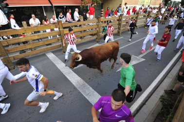 Imagen del cuarto encierro de las fiestas de Tudela
