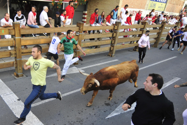 Imagen del cuarto encierro de las fiestas de Tudela