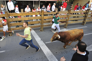Imagen del cuarto encierro de las fiestas de Tudela