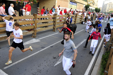 Imagen del cuarto encierro de las fiestas de Tudela
