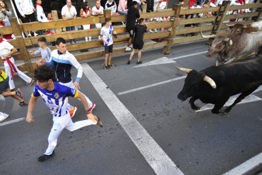 Imagen del cuarto encierro de las fiestas de Tudela