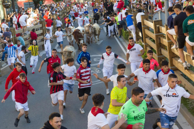 Fotos del sexto encierro de fiestas de Tudela 2023.
