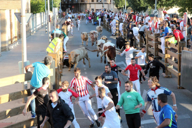 Fotos del sexto encierro de fiestas de Tudela 2023.