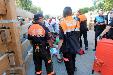 Fotos del sexto encierro de fiestas de Tudela 2023.