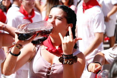 Fotos del cohete de fiestas de Fustiñana.