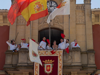 Fotos de la Pañuelada masculina de las fiestas de Estella./Montxo A.G.