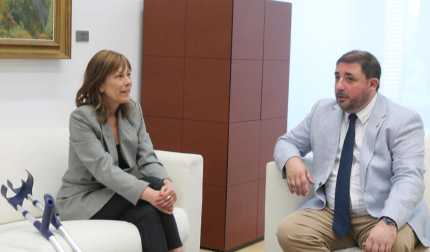 Uxue Barkos y Unai Hualde