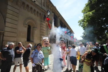 La calle de la capital navarra celebra este jueves el Día de San Lorenzo